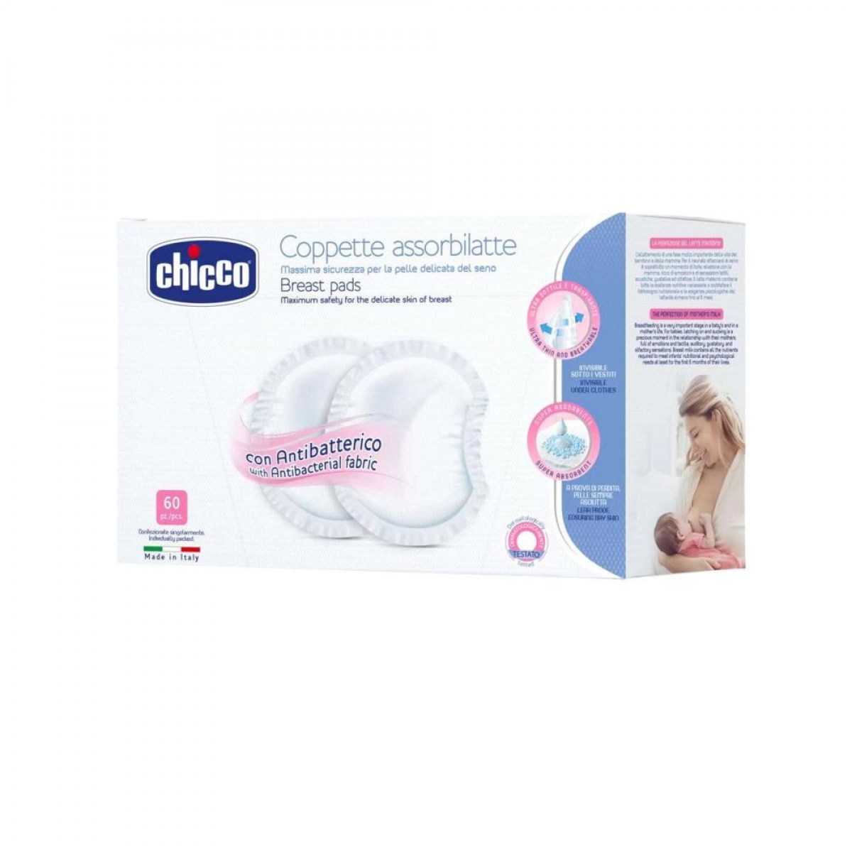 chicco discos absorbentes antibactericos 60